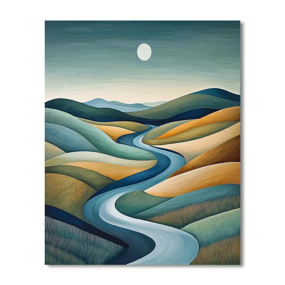 Nandalal Bose Inspired Riverine Rhythms  Painting Number Kit