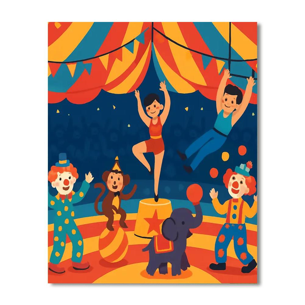 Festive Circus Spectacle Paint By Number