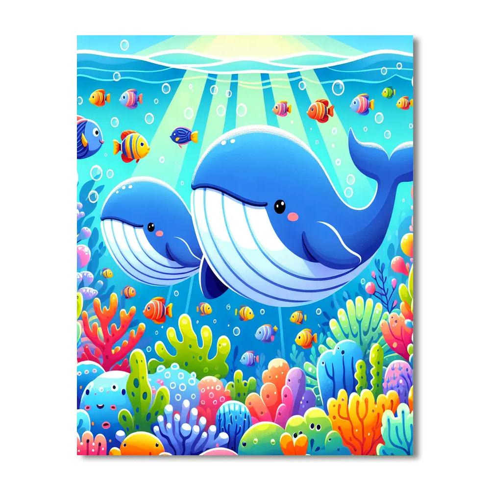 Sailing With Friendly Whales Paint By Number