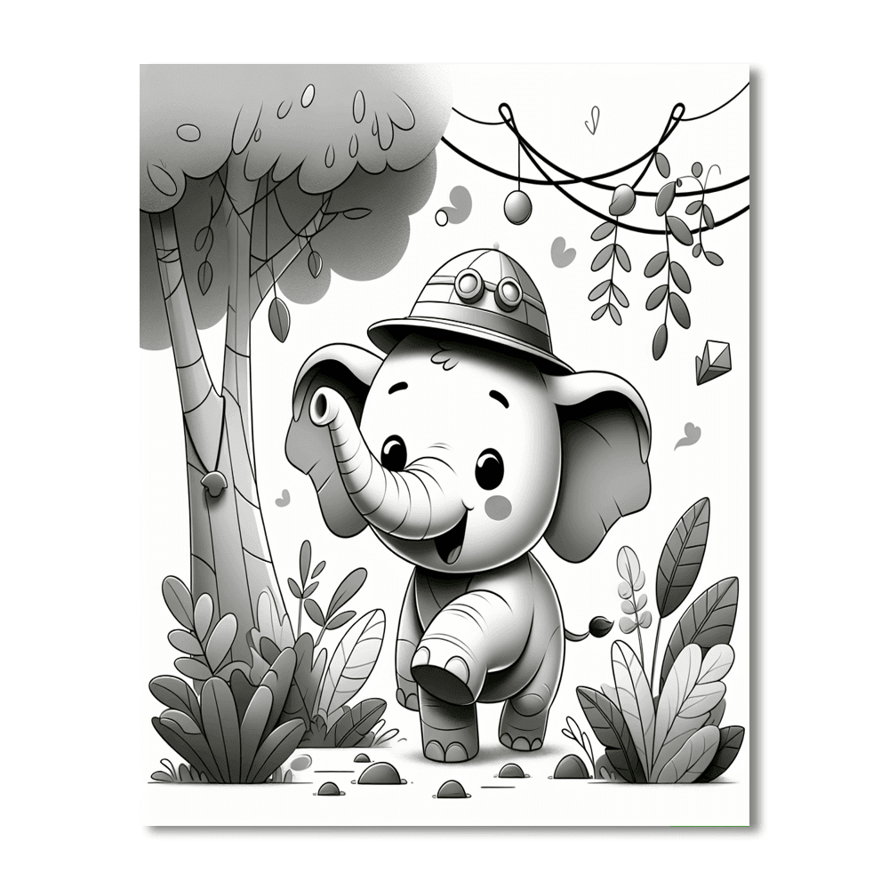 Jolly Elephant Adventure Paint By Color