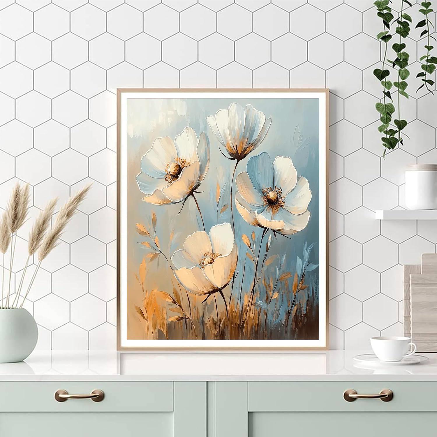 Leonardo Da Vinci Inspired Mystical Blossoms Study  Numbered Painting Kits