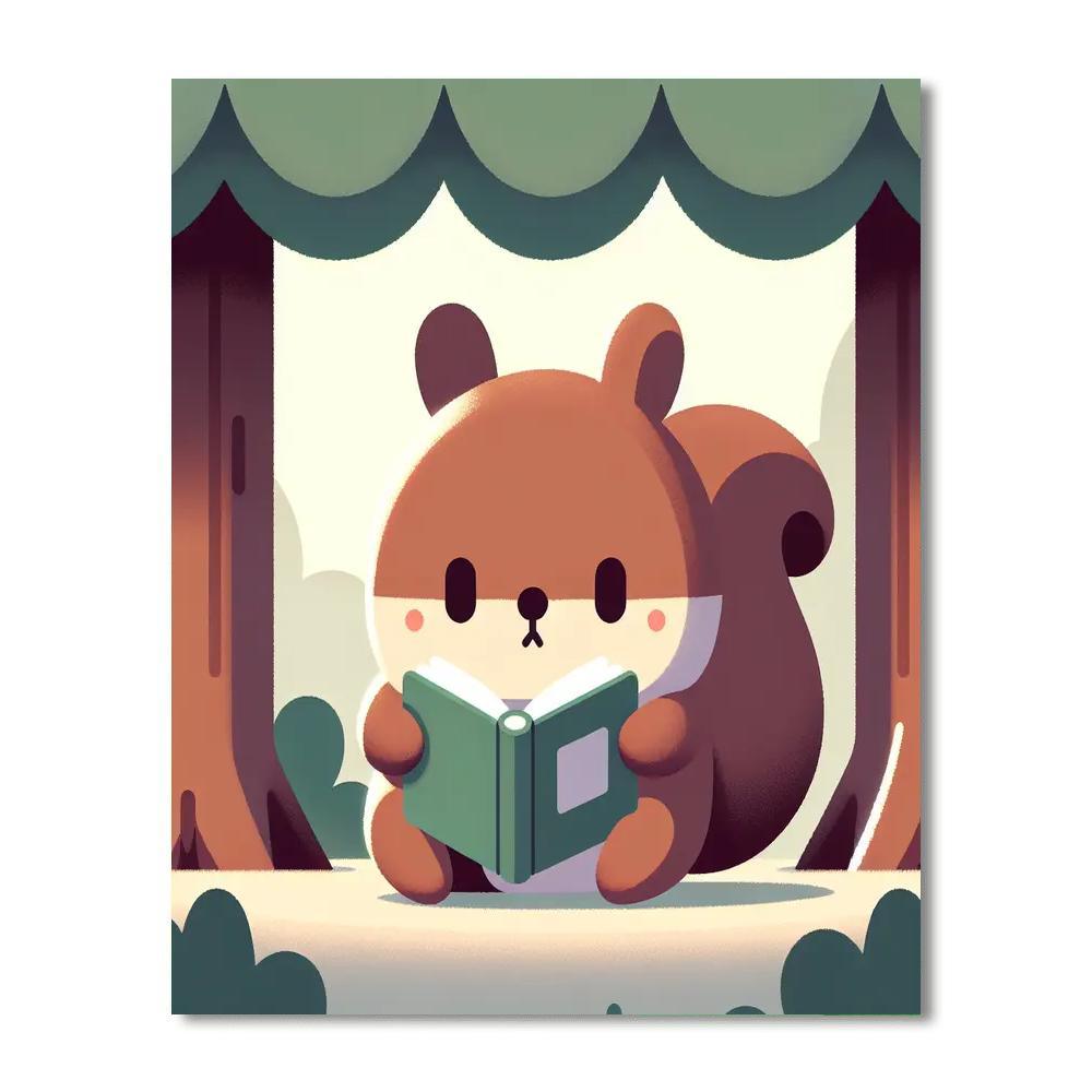Sweet Squirrel Stories Number Painting