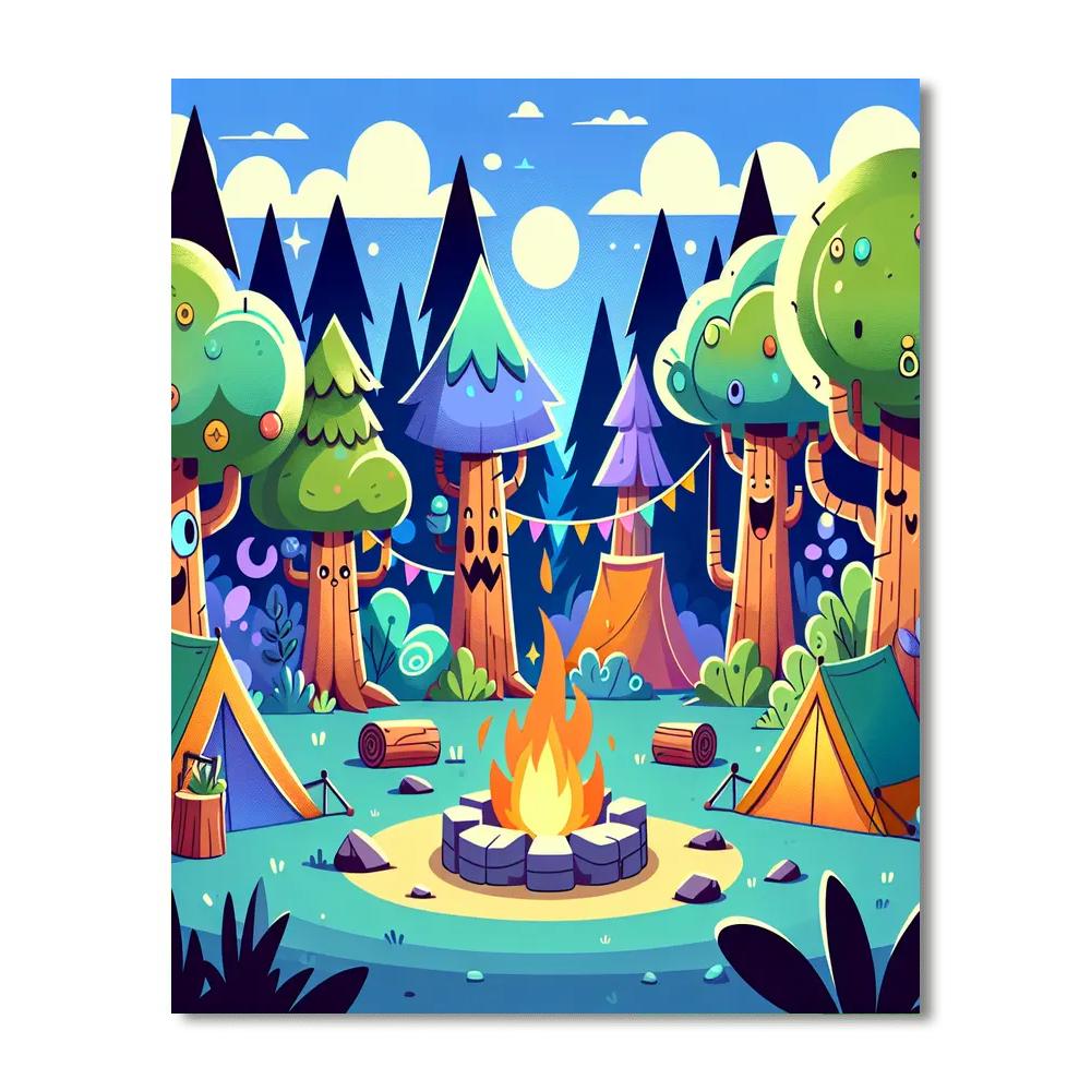 Forest Fantasy Campout Painting By Numbers Kit