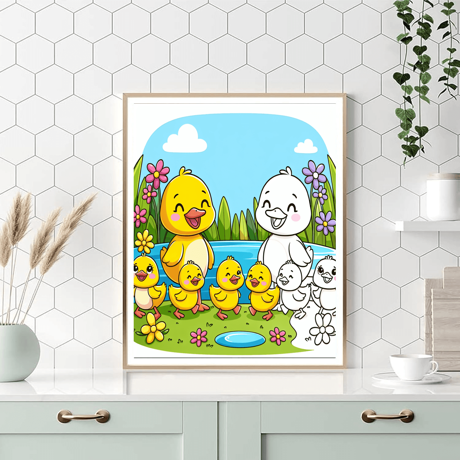 Playful Ducklings Paint By Numbers