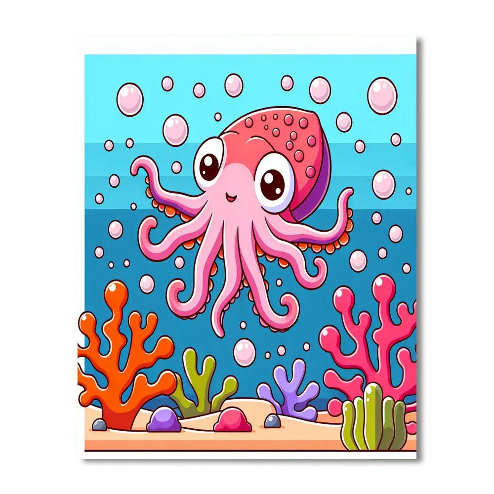 Chipper Cuttlefish Paint By Numbers Art
