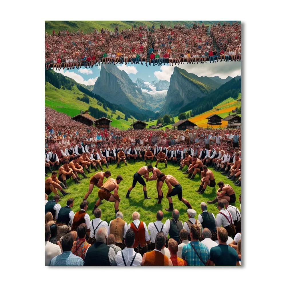 Eidgenössisches Schwing- Und Älplerfest - Switzerland DIY Paint By Numbers