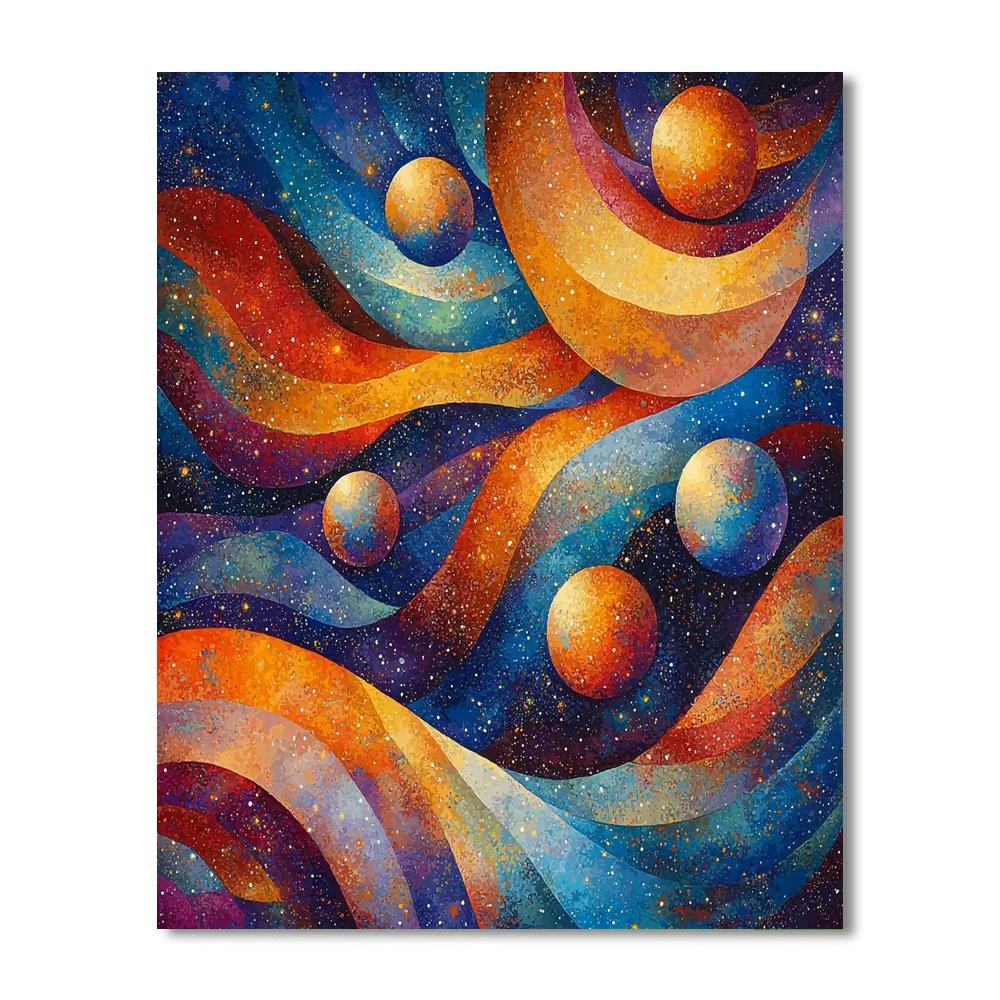 Wassily Kandinsky Inspired Celestial Planets  Paint By Numbers Kits