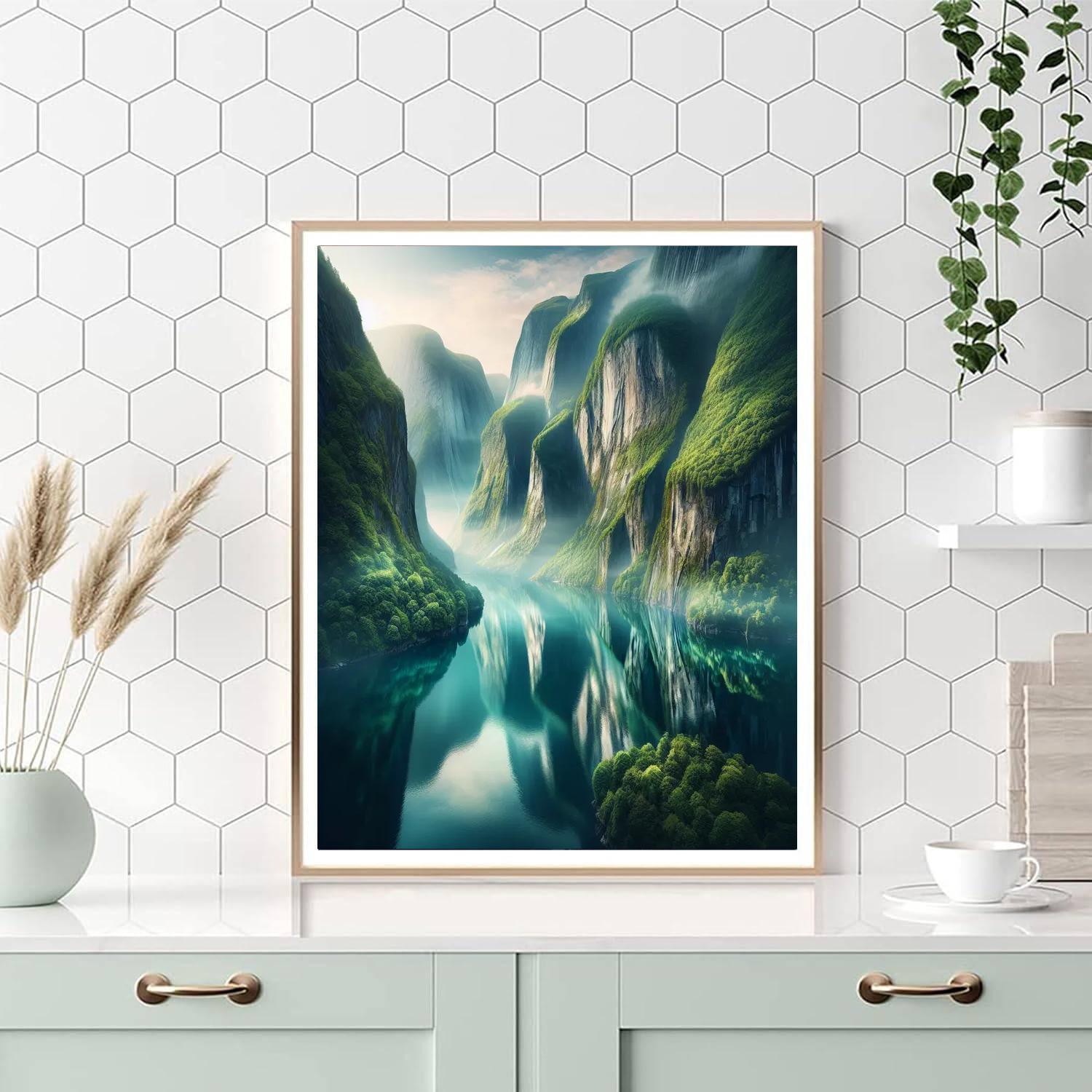 Mystic Nordic Fjord Number Painting