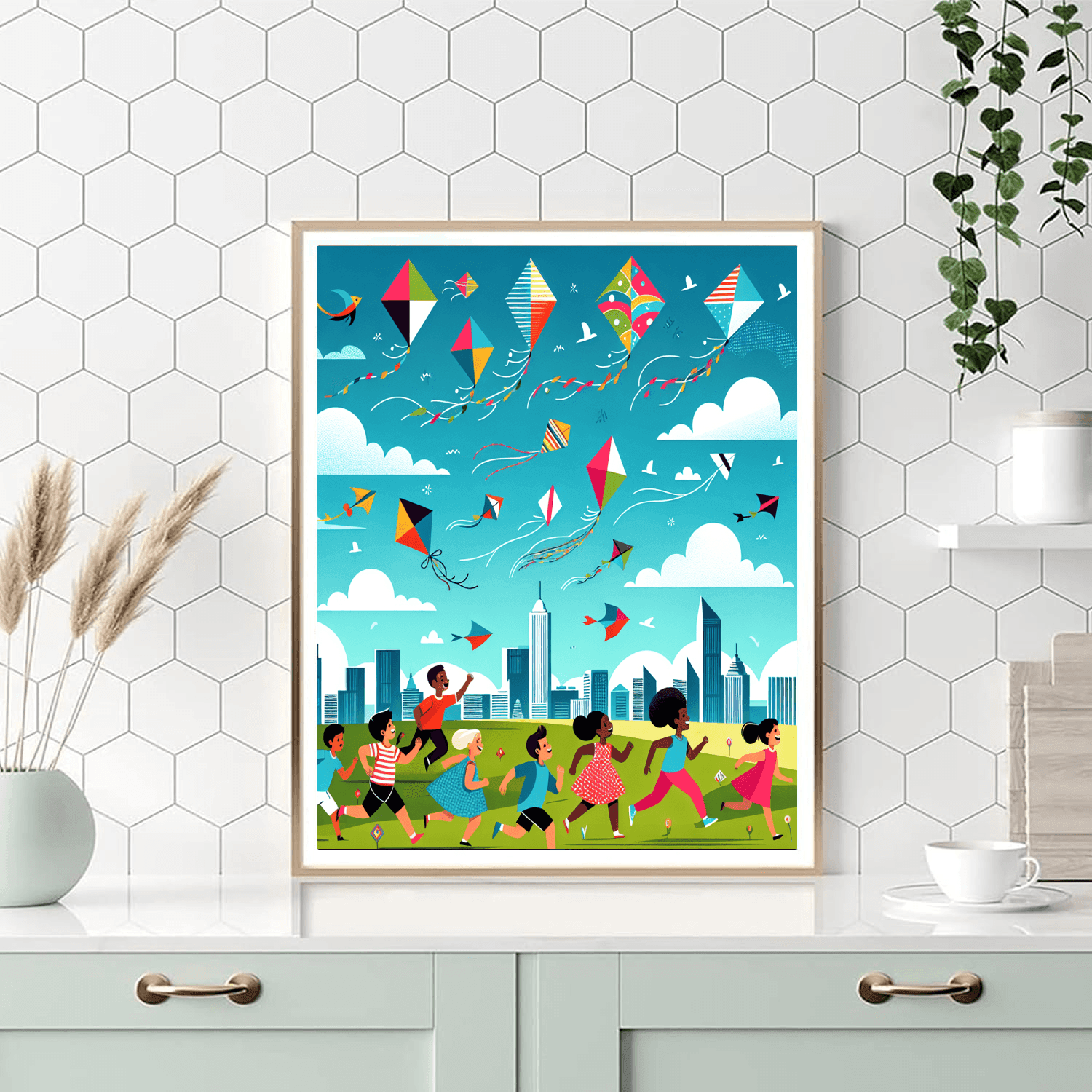 Kite Flying Fun Painting Number Kit