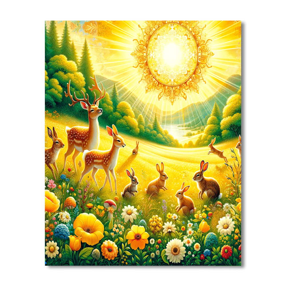 Sunlit Meadow Frolic DIY Paint By Numbers