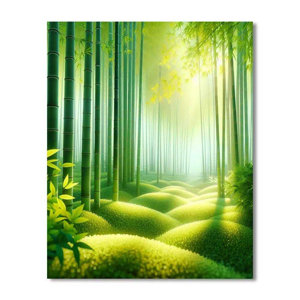 Serene Bamboo Sanctuary Painting By Numbers Kit