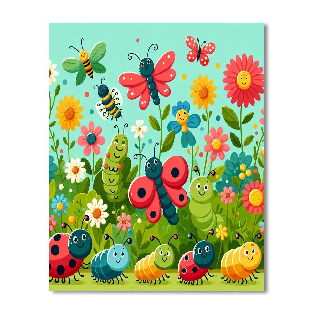 Charming Bug Parade Numbered Painting Kits