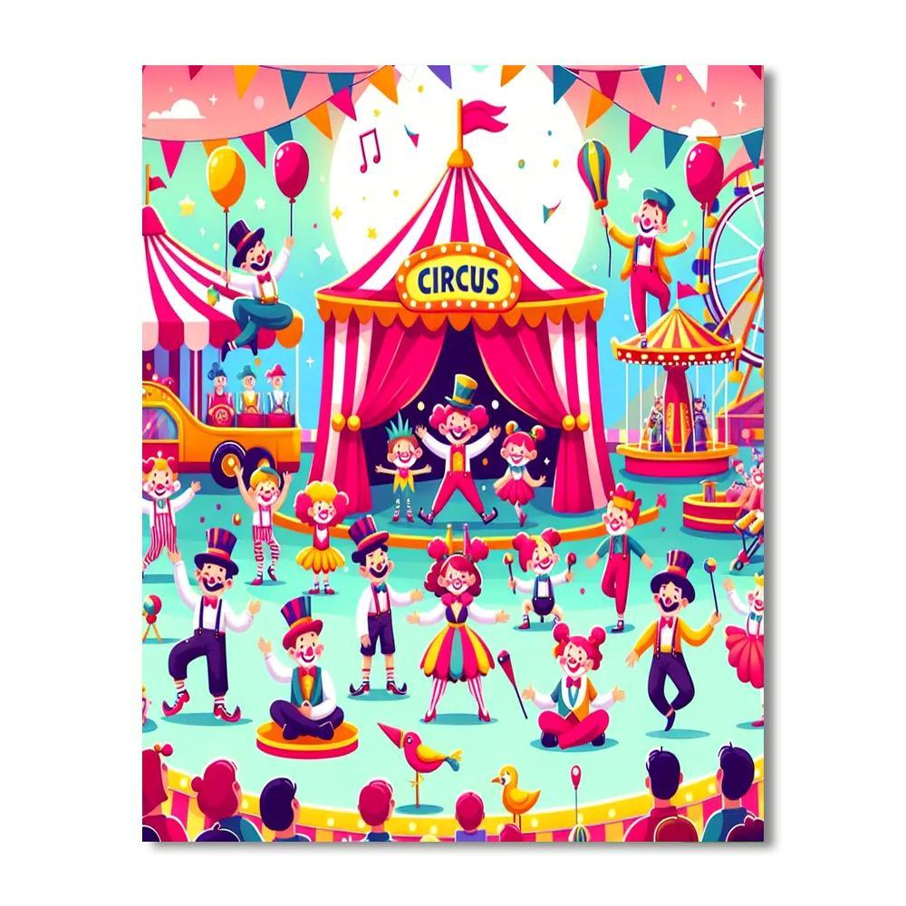 Circus Carnival Adventure Painting By Numbers Kit