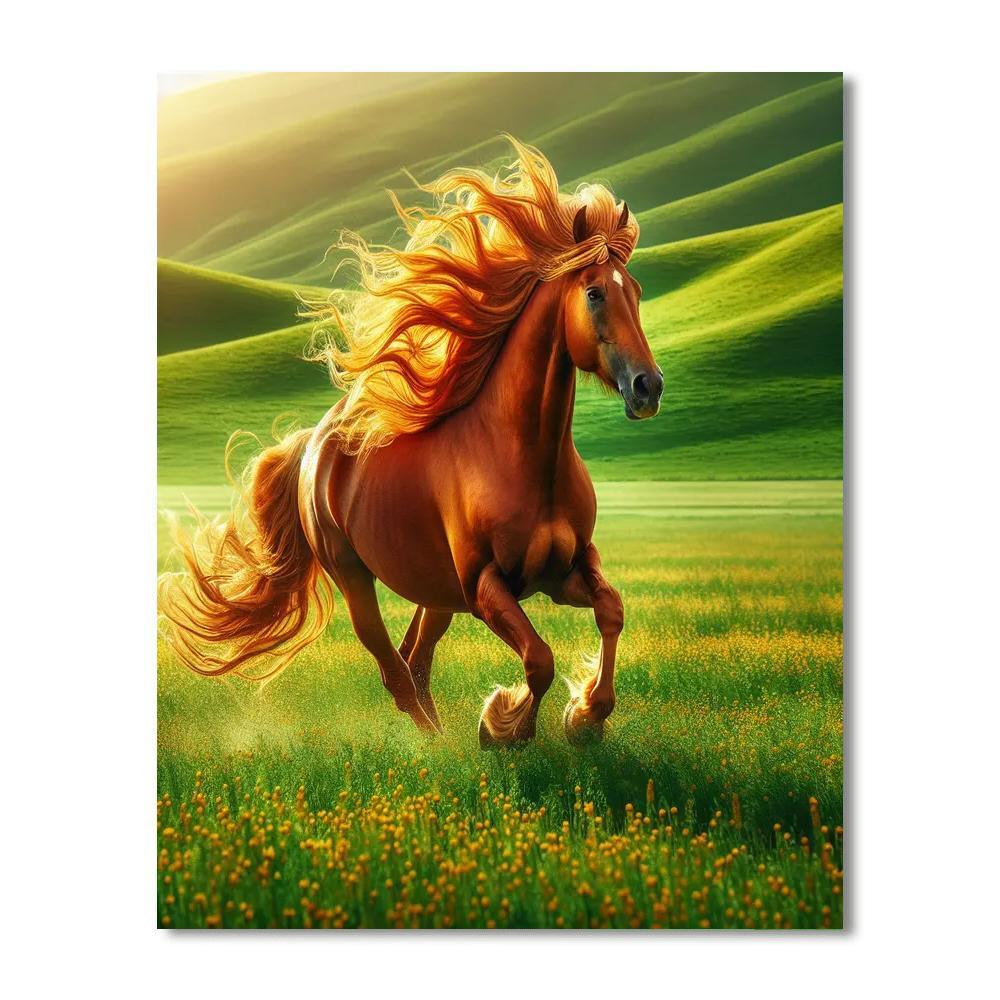 Majestic Stallion's Gallop Painting By Numbers Kit
