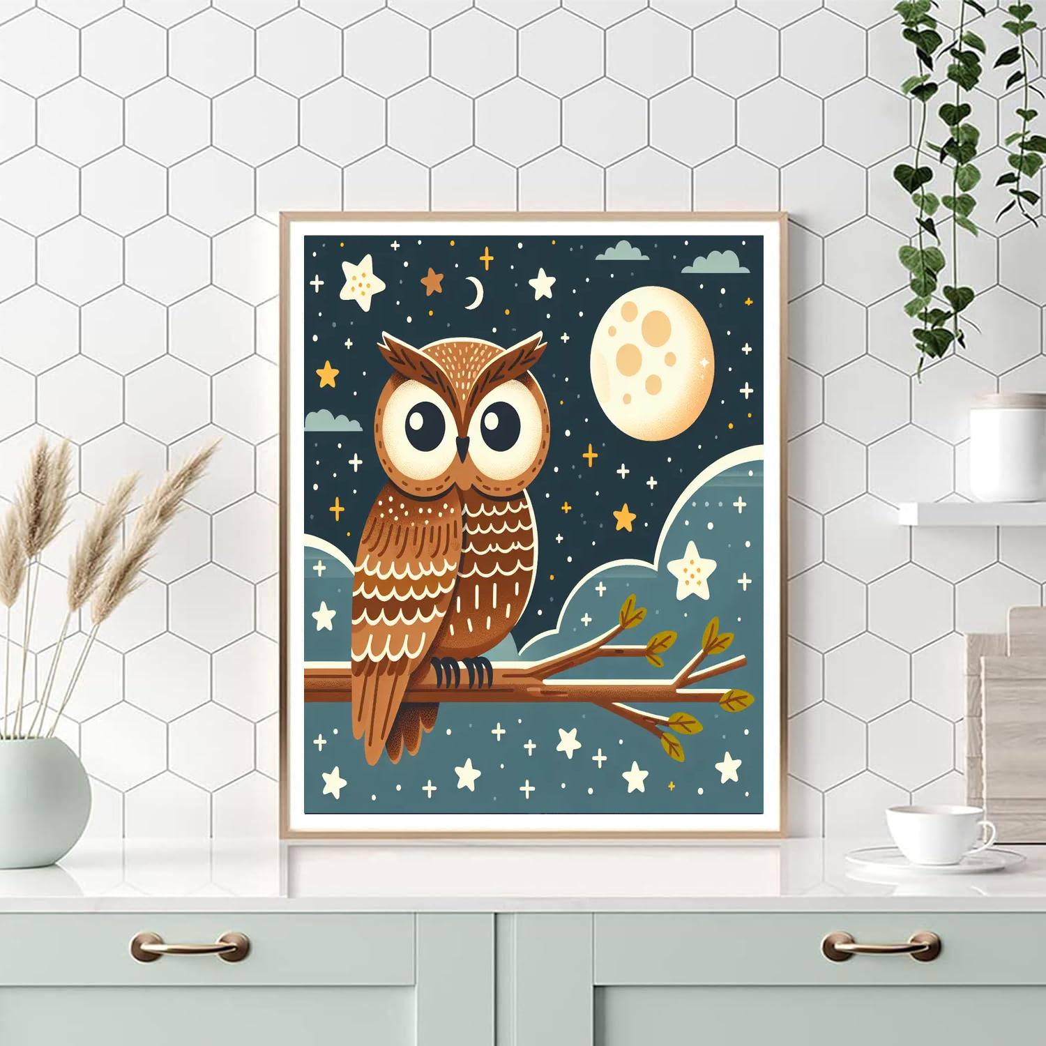 Gentle Night Owl Numbered Painting Kits