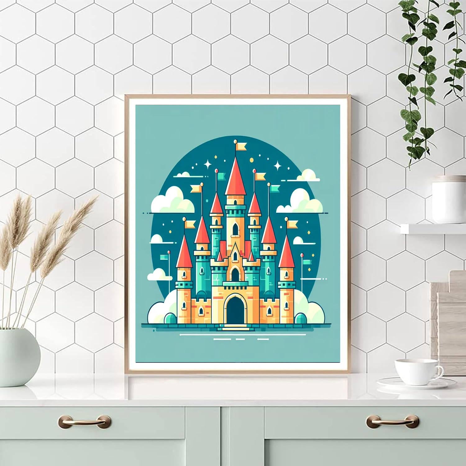 Dreamy Castle Realm Numbered Painting Kits