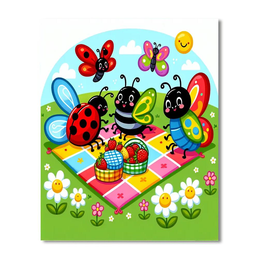 Busy Bugs Picnic Paint By Numbers Kits