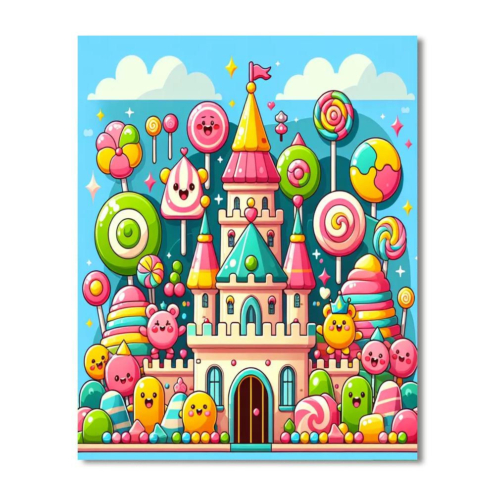 Colorful Candy Adventure Painting Number Kit