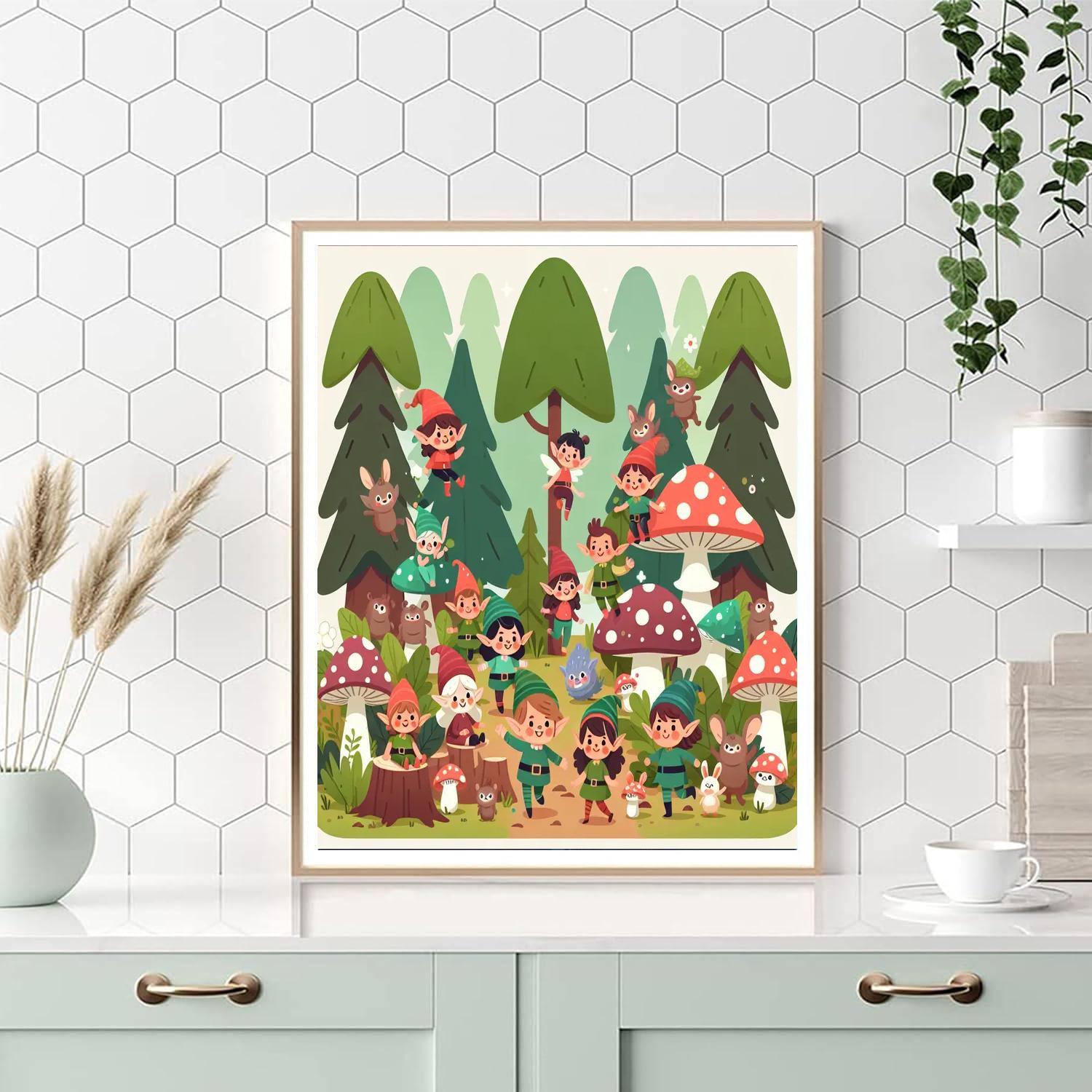 Magical Elf Forest Numbered Painting Kits