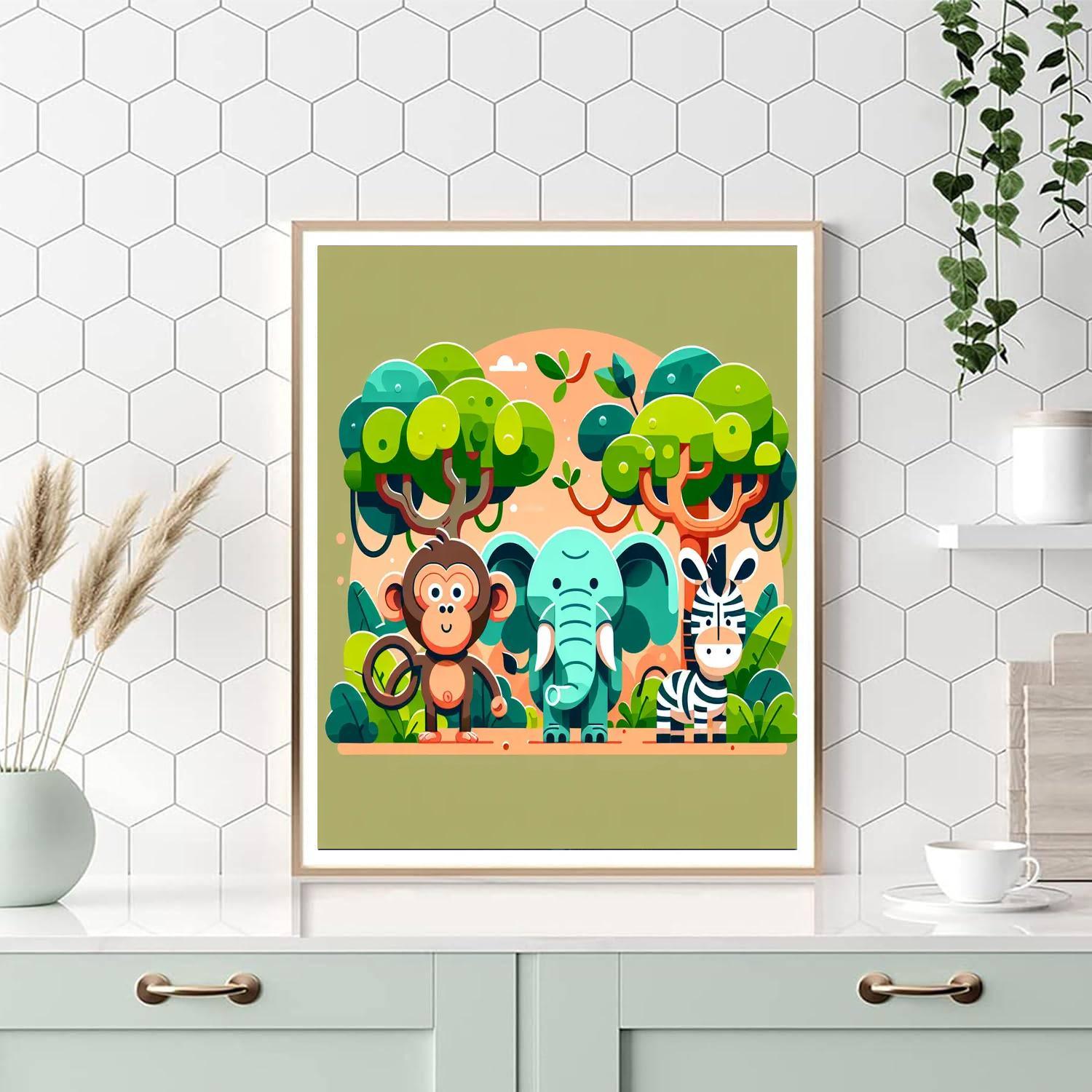 Silly Jungle Safari Paint By Number