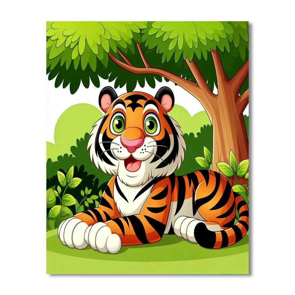 Wild Tiger Painting By Numbers Kit