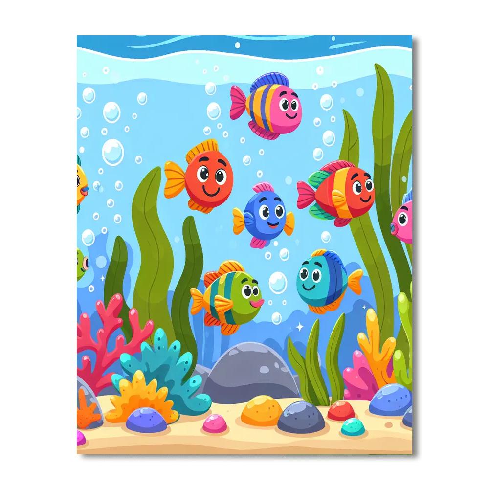 Bubbly Aquarium Odyssey Paint By Color