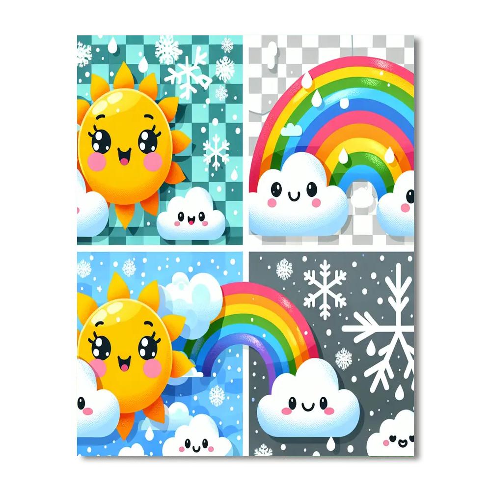 Whimsical Weather Adventure Number Painting