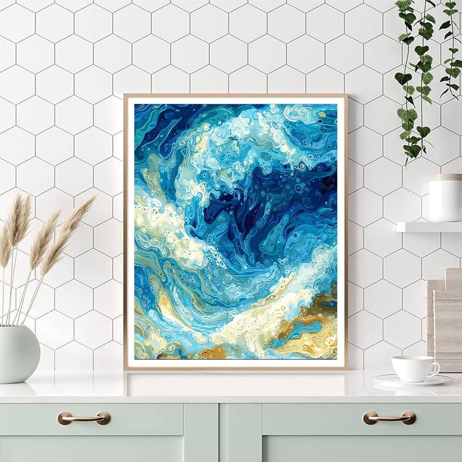 Georges Seurat Inspired Luminous Underwater Dreams  Paint By Numbers Kits