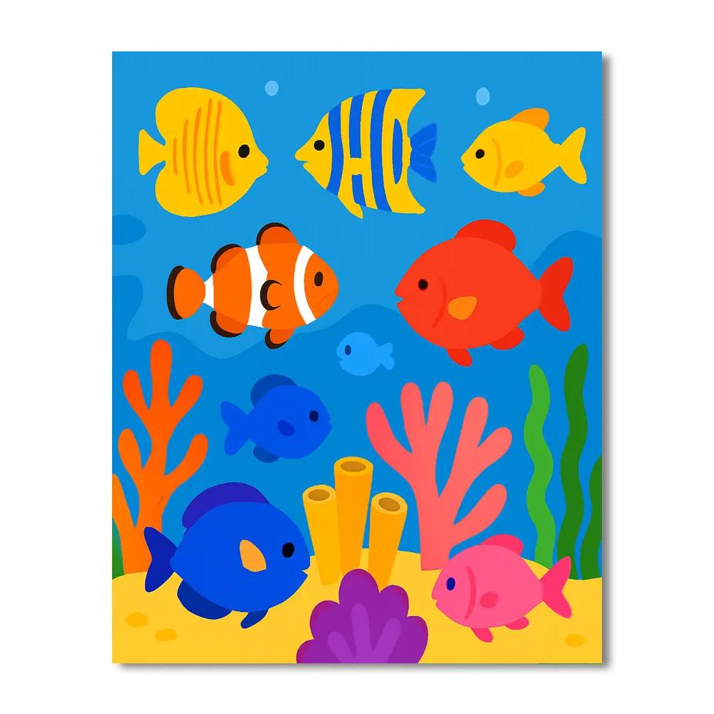 Friendly Ocean Reef Painting By Numbers Kit