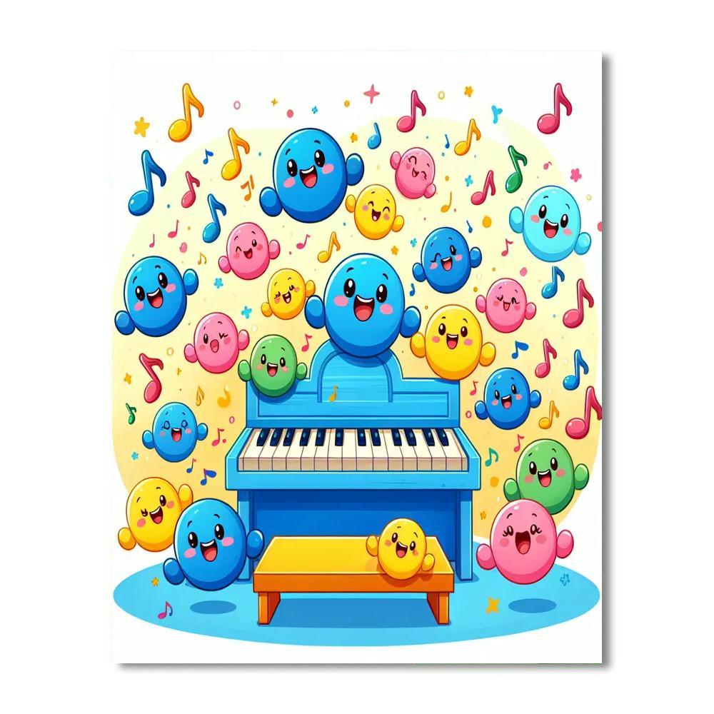 Merry Musical Notes Paint By Number