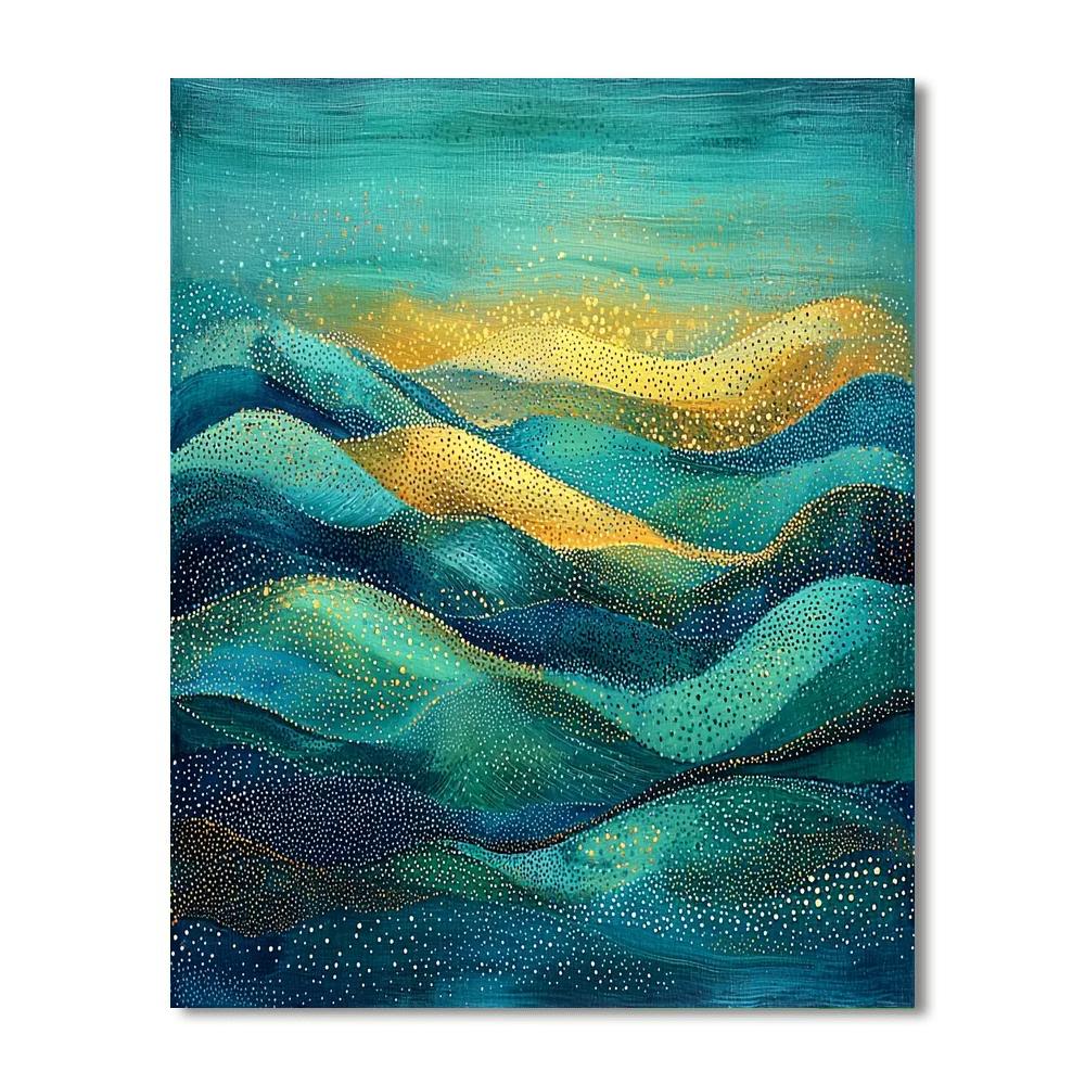 Georges Seurat Inspired Chromatic Waves  Numbered Painting Kits