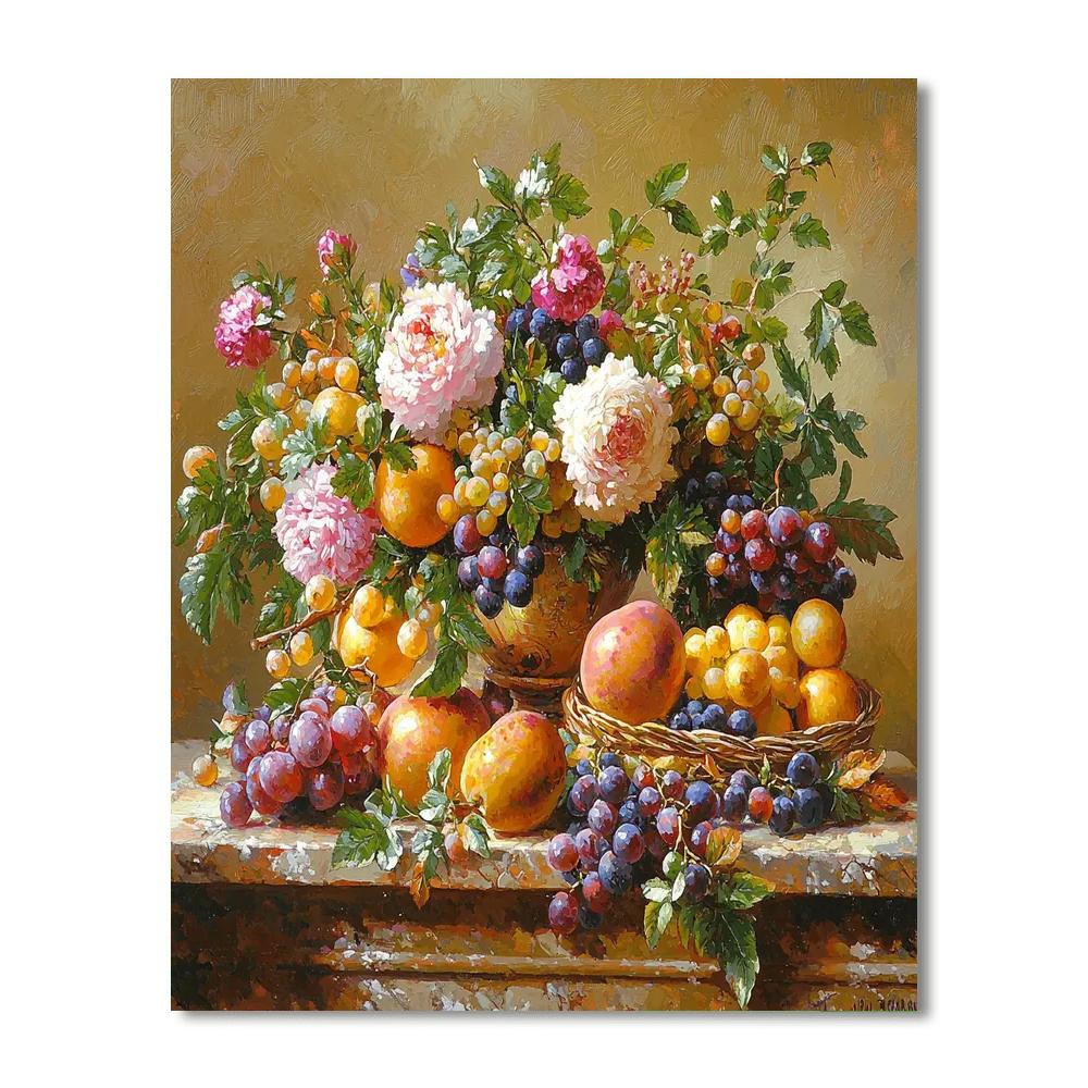 Jean-Baptiste-Siméon Chardin Inspired Elegant Still Life Harmony  Number Painting