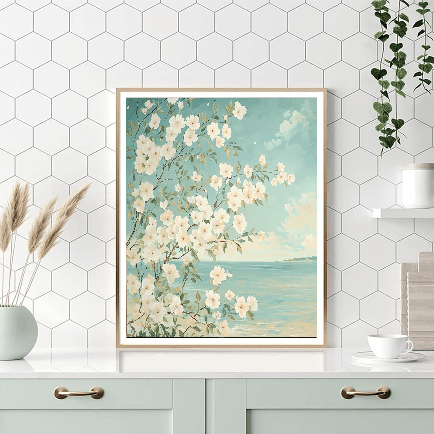Georgia O'Keeffe Inspired Beneath The Cherry Blossom  Paint By Numbers Kits