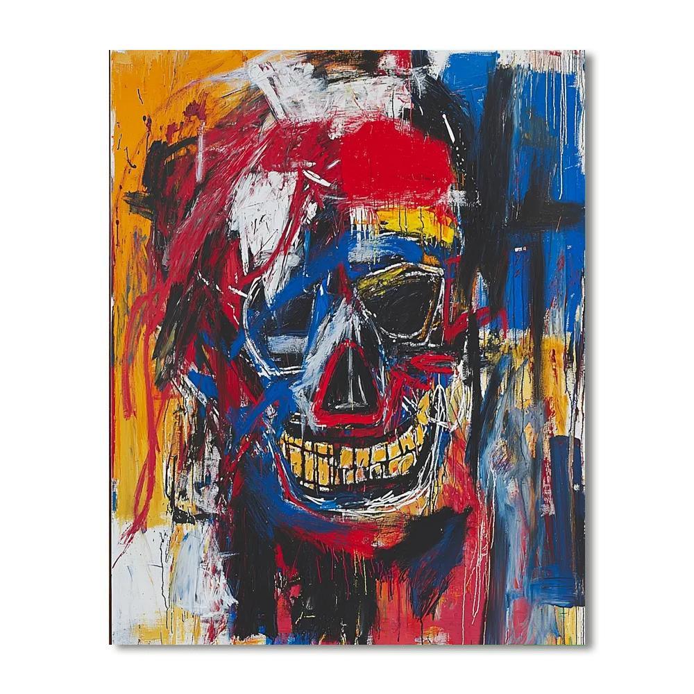 Jean-Michel Basquiat Inspired Visions Of Reality  Number Painting