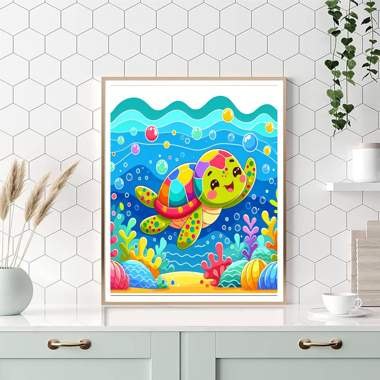 Adventurous Turtle Numbered Painting Kits