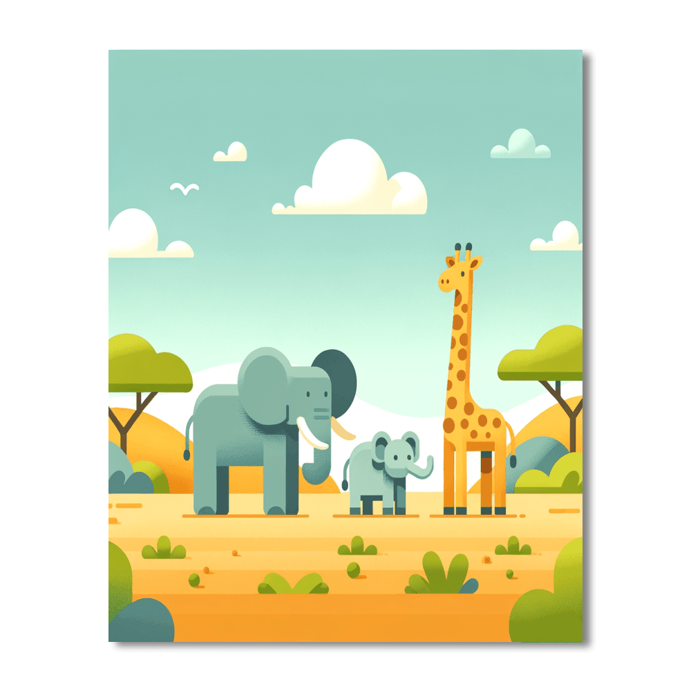 Animal Safari Adventure Paint By Numbers Kits