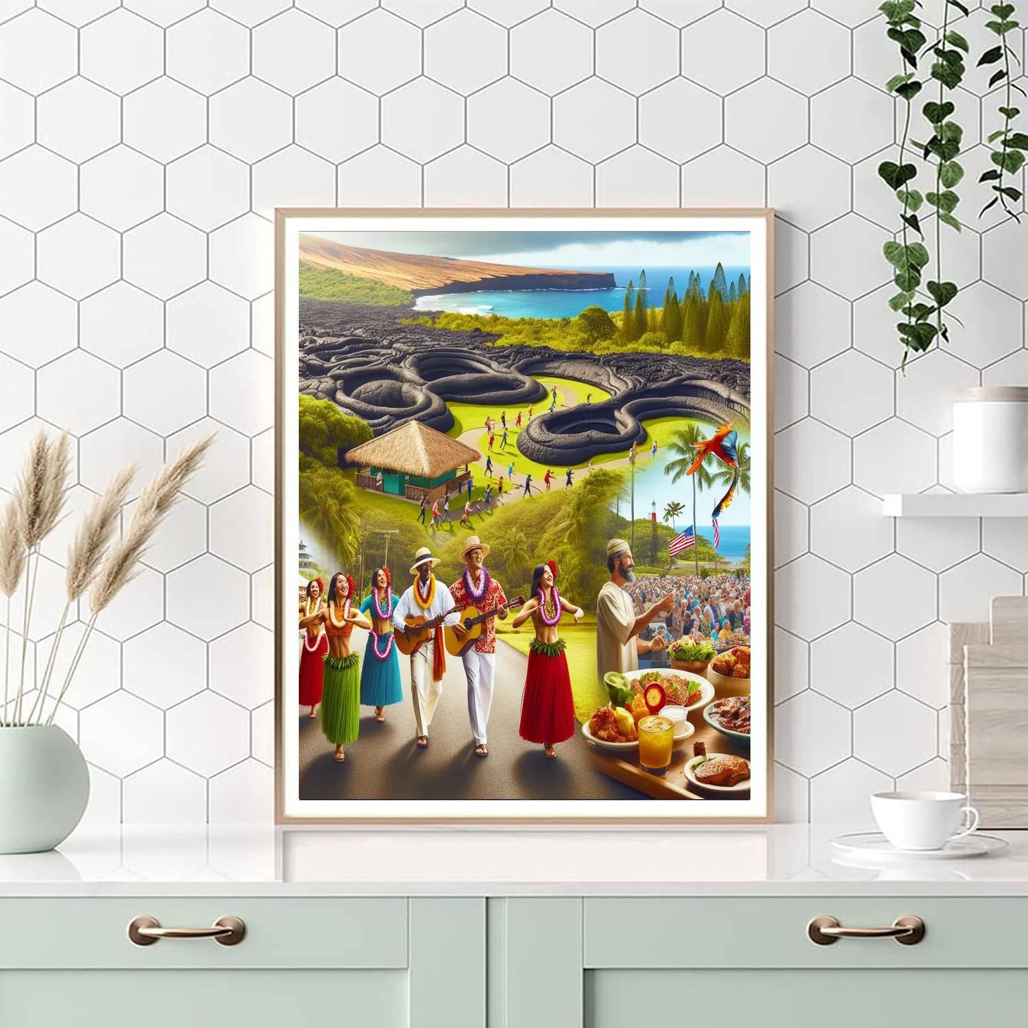 Pahoa Lava Tree State Park Festival Paint By Numbers Art