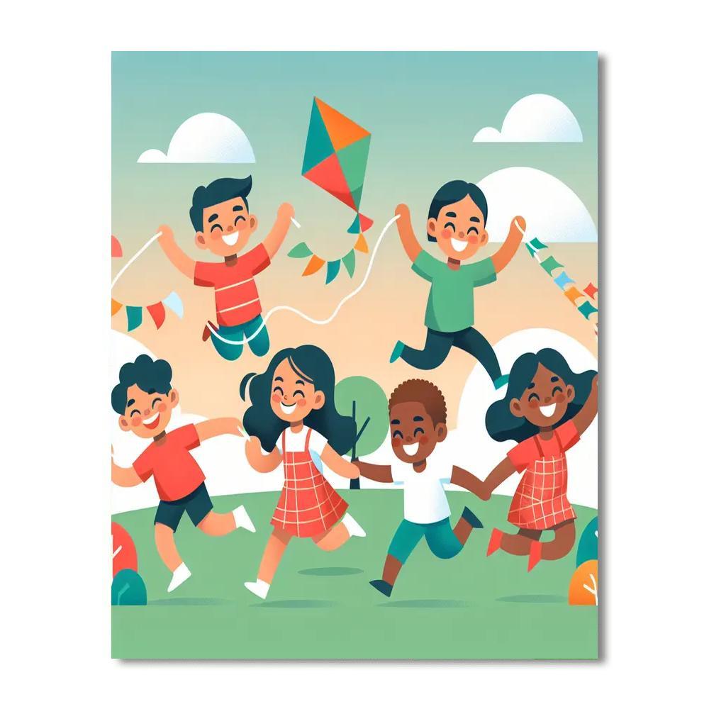 Flying Kite Festival Paint By Numbers Kits