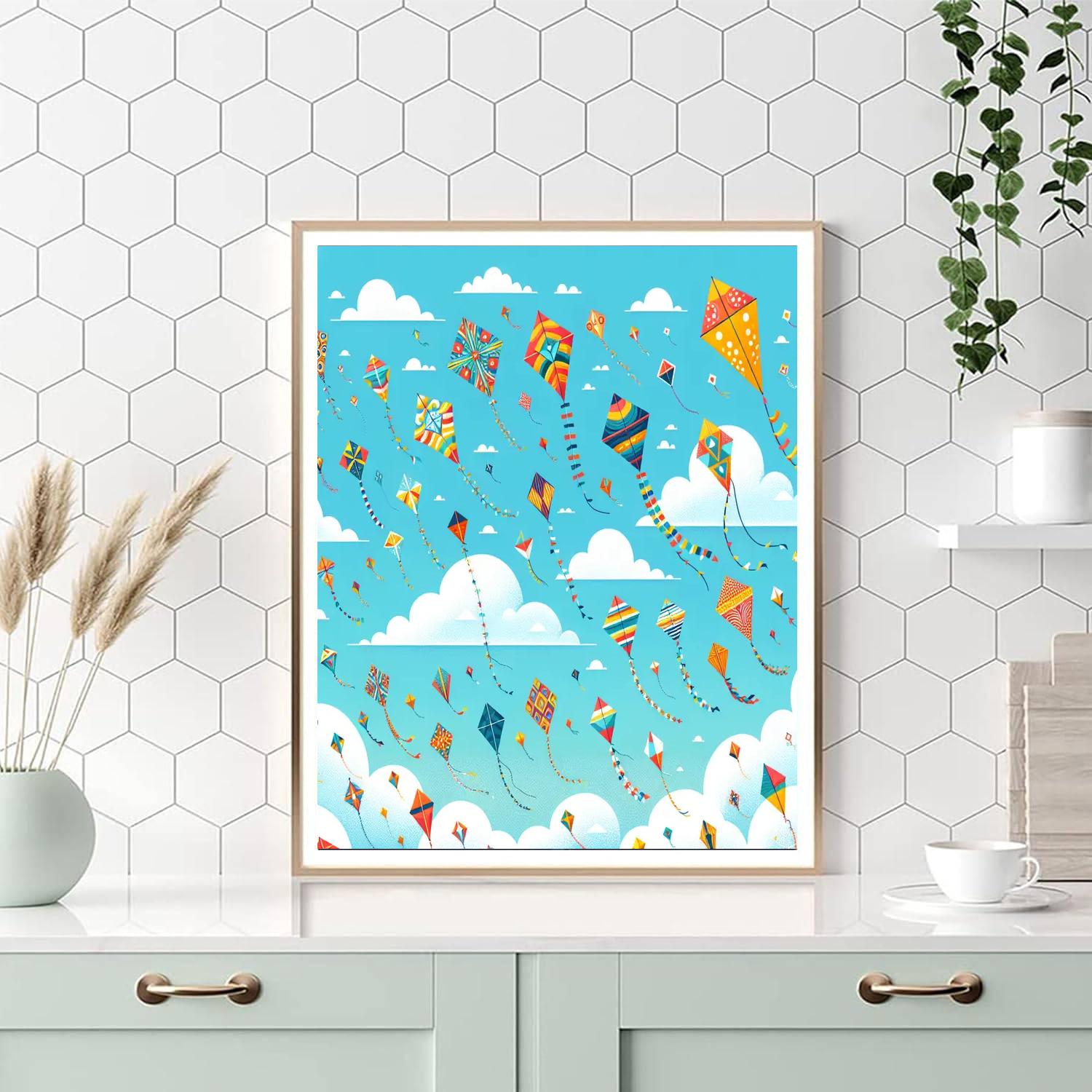 Soaring With Kites Paint By Numbers