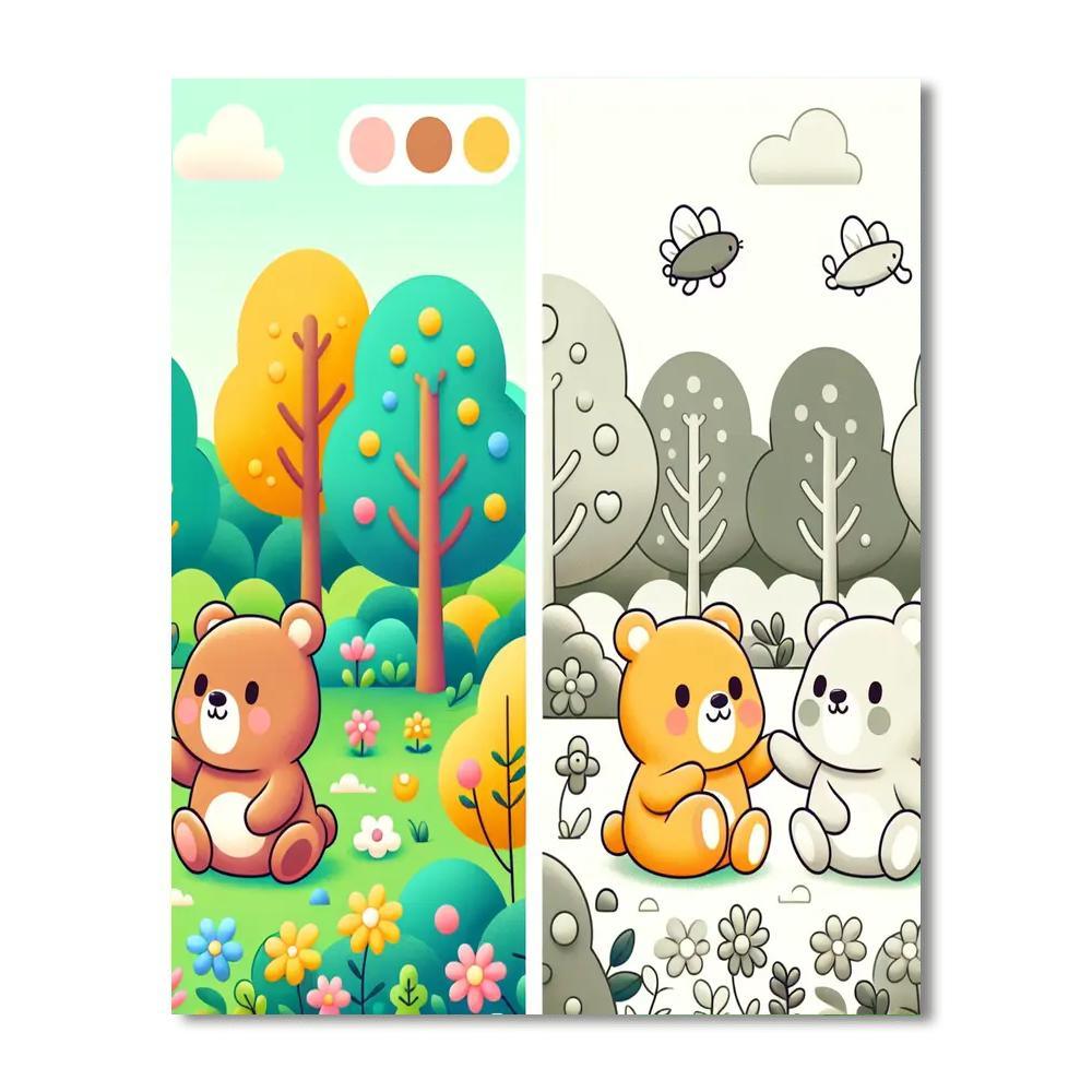 Cuddly Bear Friends Paint By Numbers Kits
