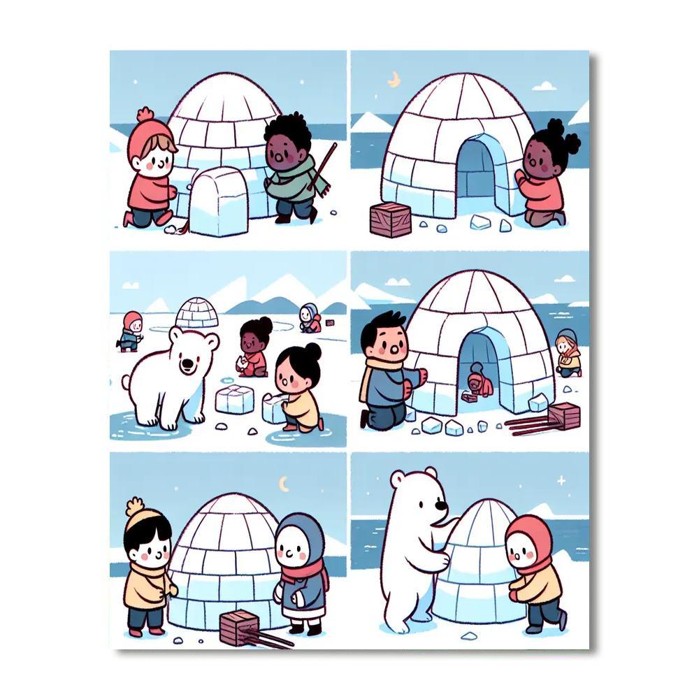 Arctic Snow Festival Painting By Numbers Kit