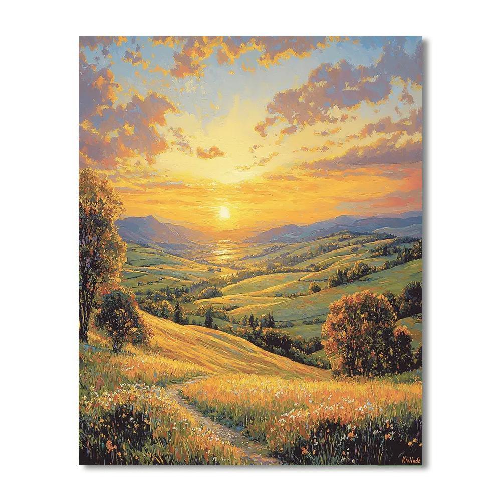 Thomas Kinkade Inspired Bright Horizons  DIY Paint By Numbers