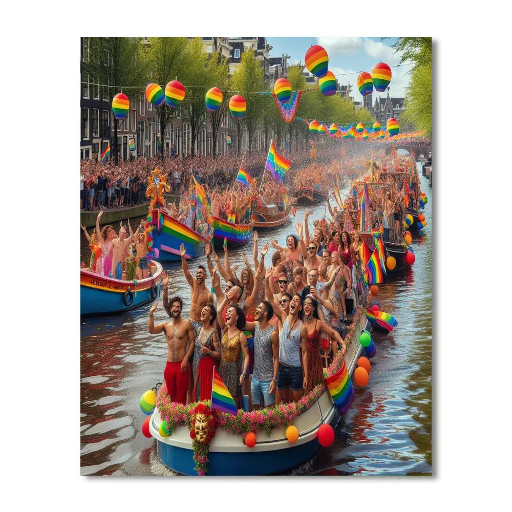 Canal Parade - Netherlands Number Painting