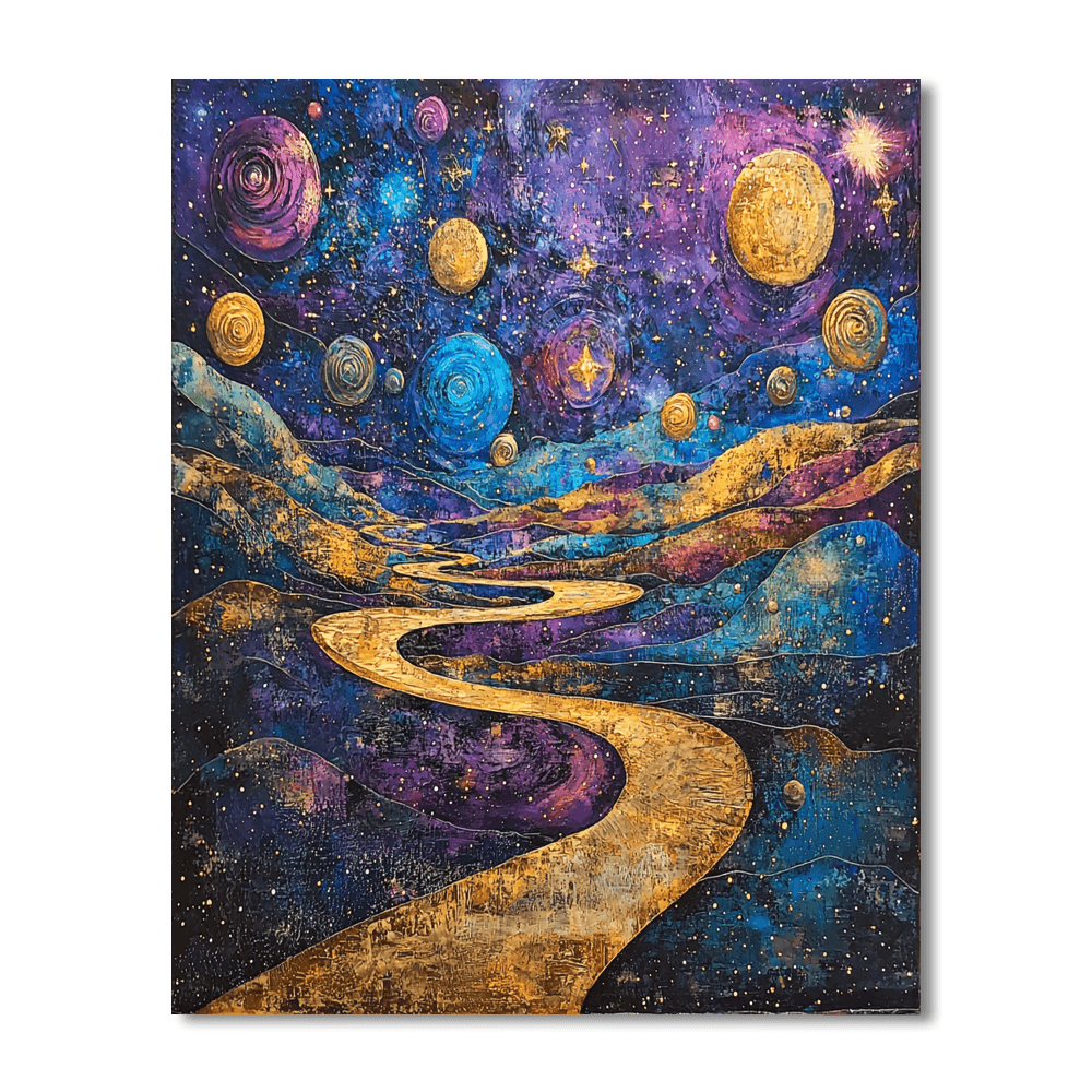 Salvador Dali Inspired Celestial Wonders Of The Cosmos  Paint By Numbers Art