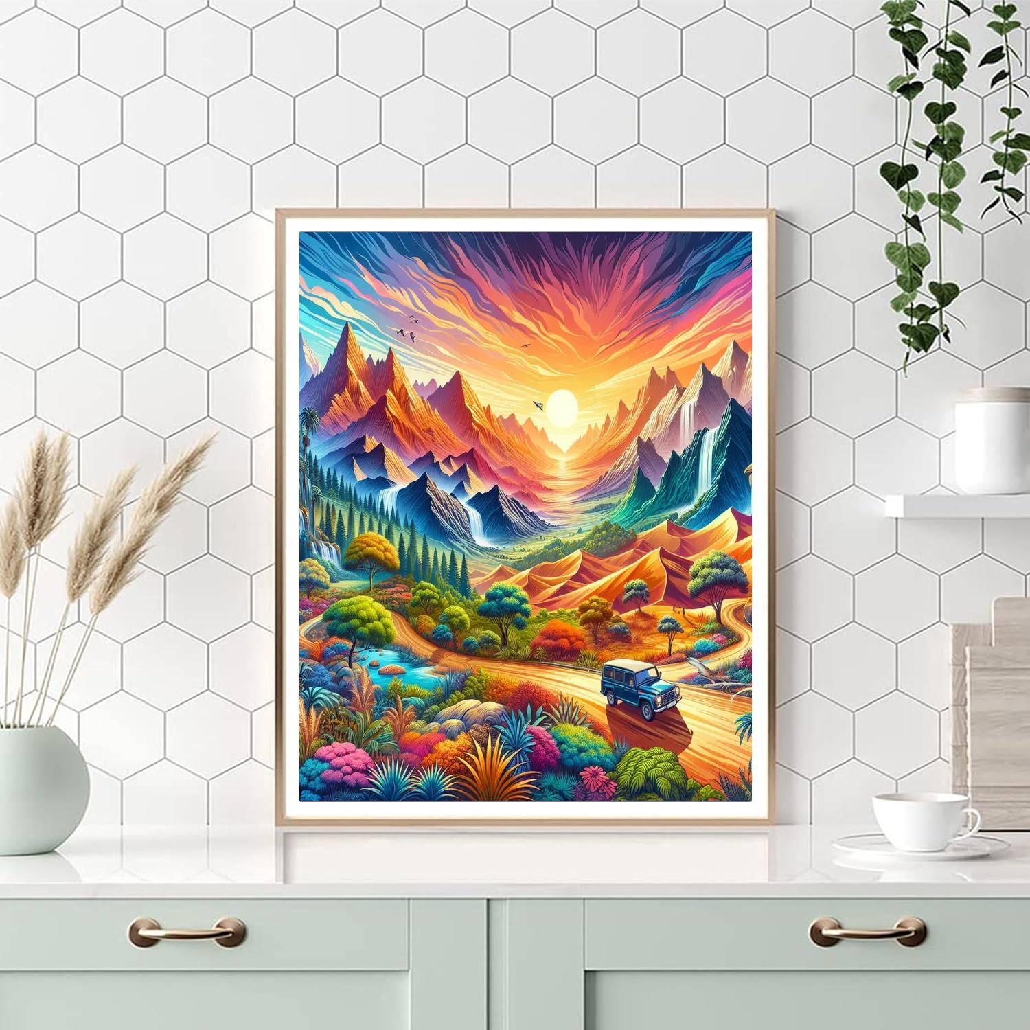 Wanderlust Road Trip DIY Paint By Numbers