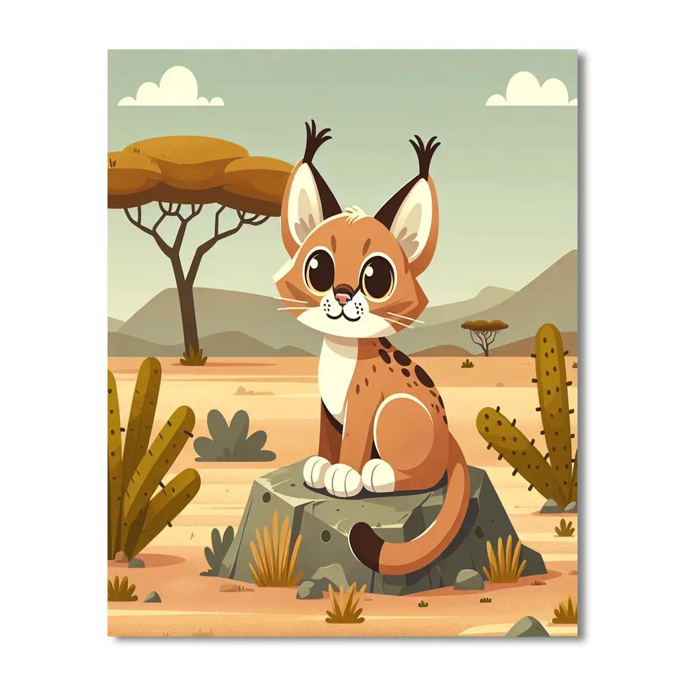 Clever Caracal Paint By Numbers Art