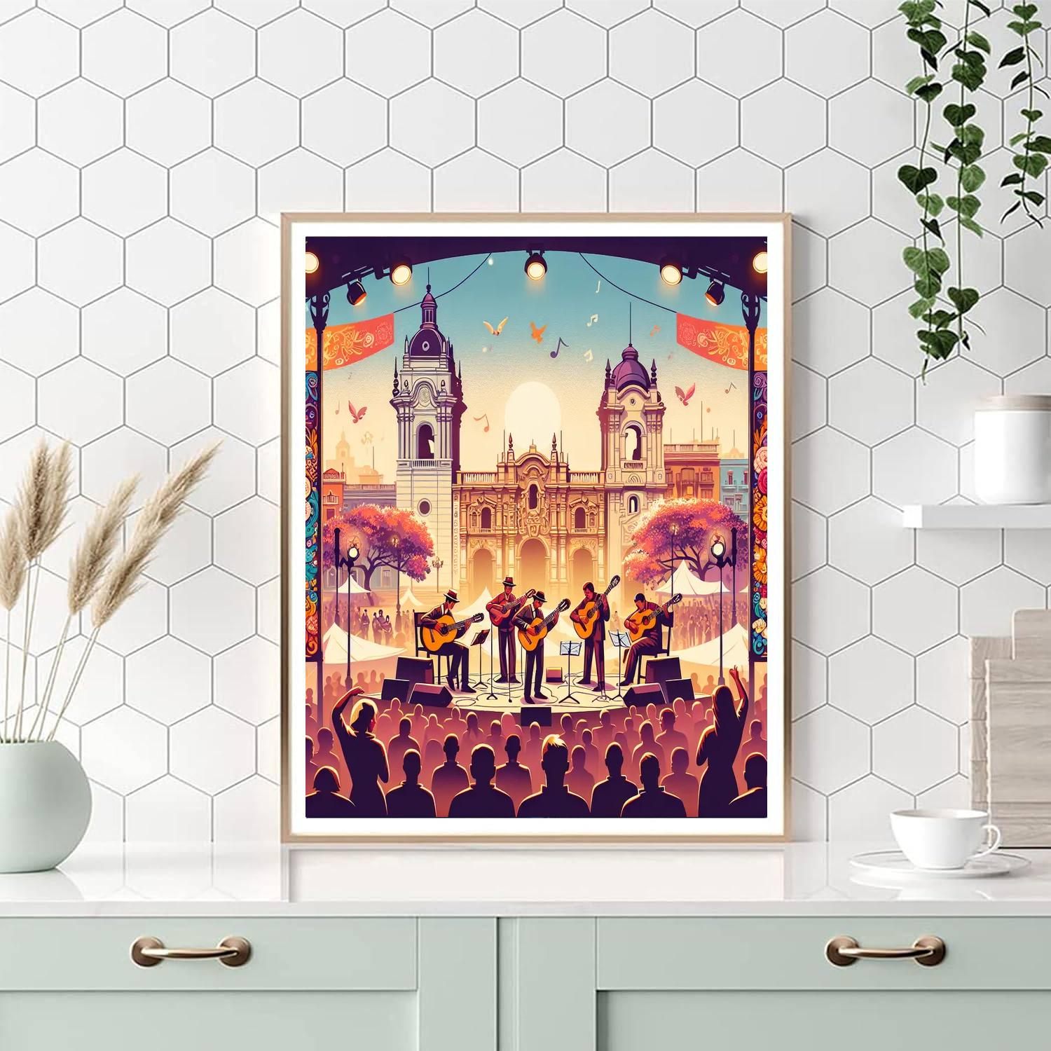 Lima International Guitar Festival - Peru Paint By Numbers Art