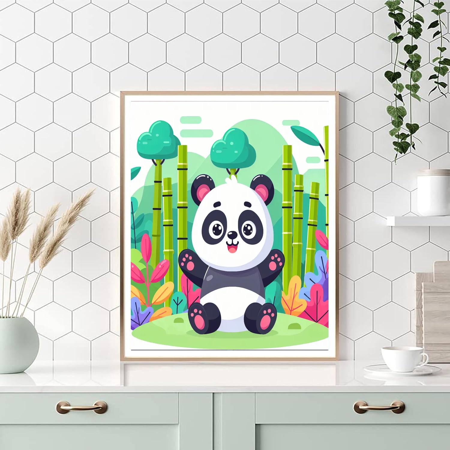 Panda Playground Paradise Painting By Numbers Kit