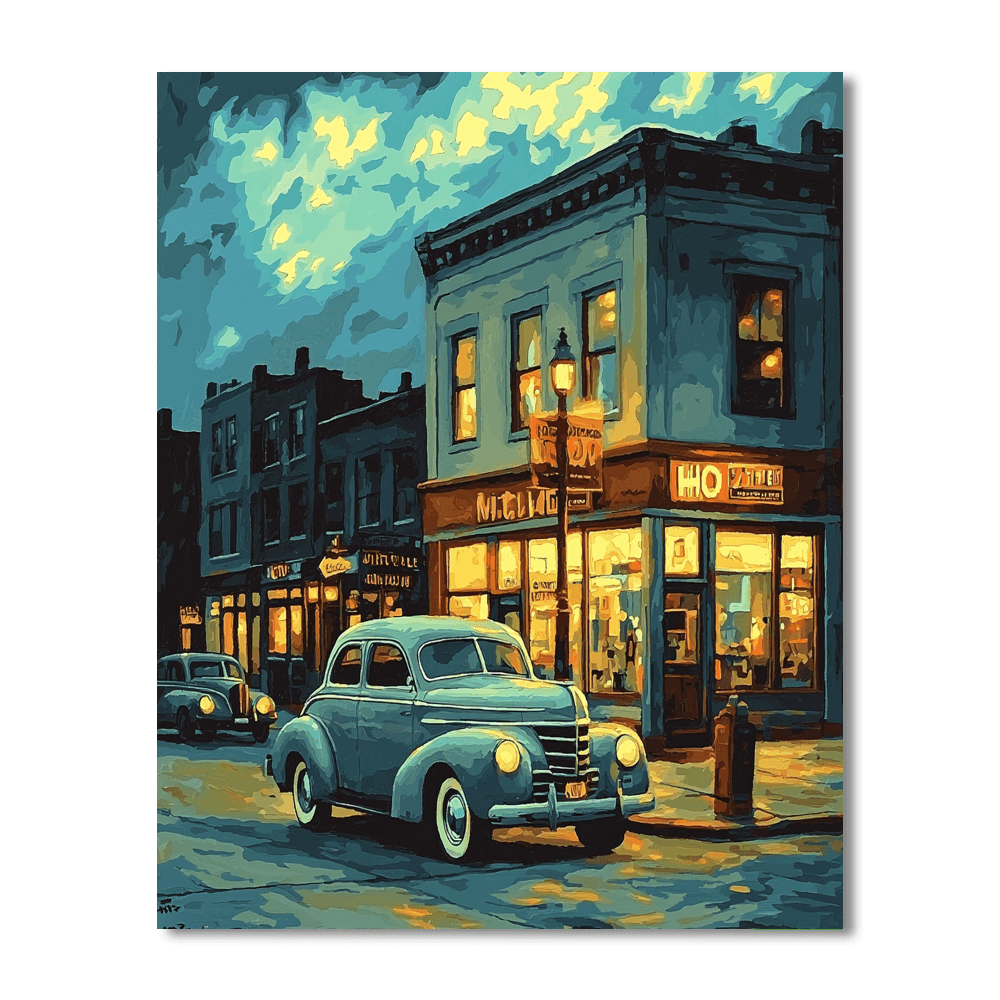 Edward Hopper Inspired Vintage Automobile Dreams  Paint By Number