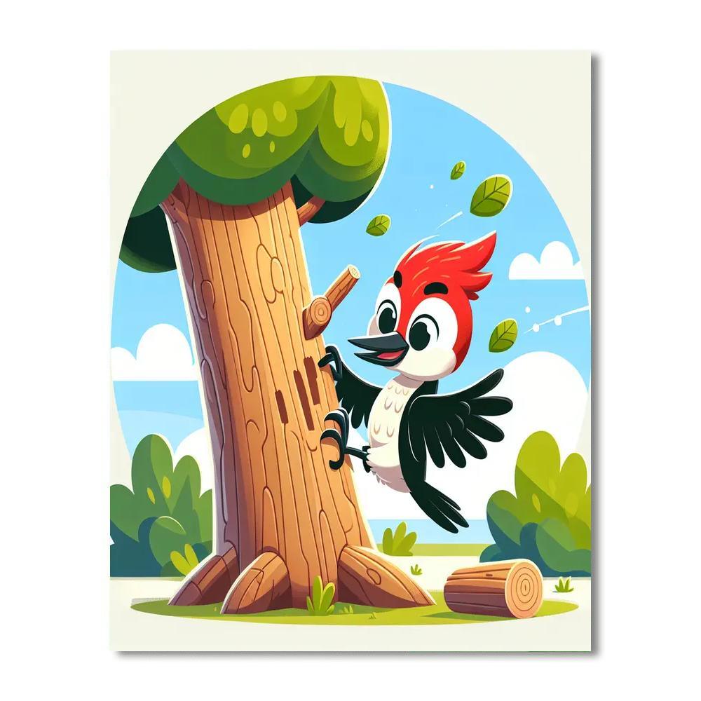 Wacky Woodpecker Painting By Numbers Kit